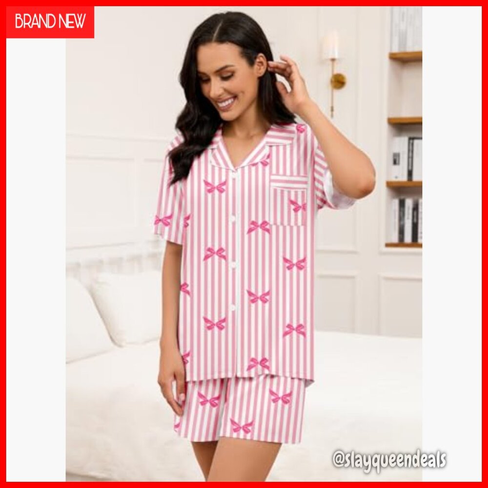 Soft Lyocell Pajama Set Button-Down Sleepwear Lou… - image 5